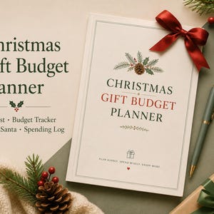 Christmas Shopping List & Gift Budget Planner: Recipient, Spending Tracker