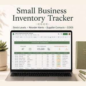Inventory Tracker Spreadsheet: Stock, Reorder Alerts, Suppliers and COGS