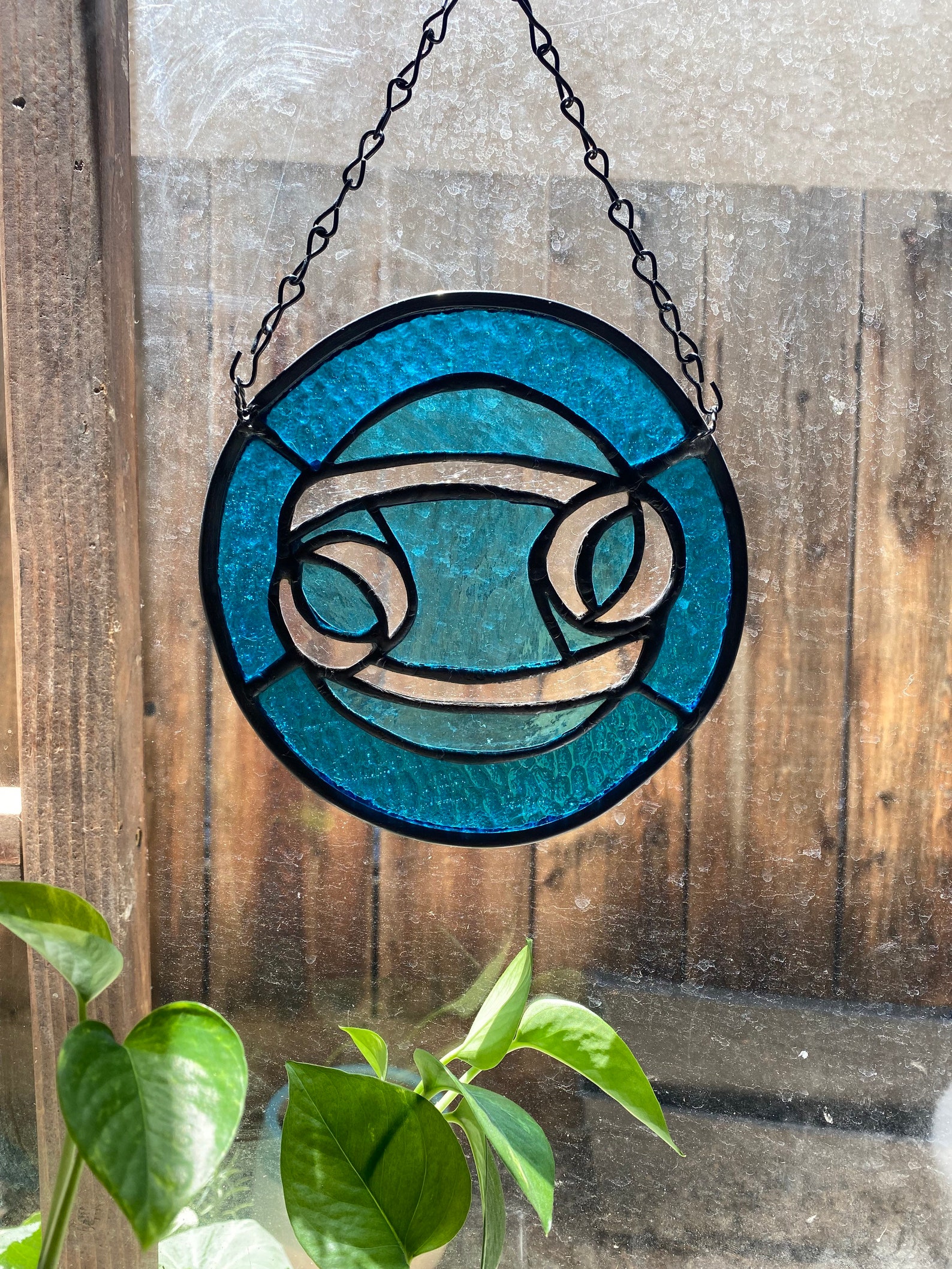 Made To Order Handmade Stained Glass Zodiac Sign Suncatcher Etsy