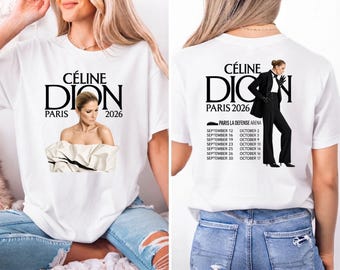 Celine Bold Tour 2026 T-Shirt, Celine Dion Live On Tour Concert Shirt, Matching Group Girls Music Tee