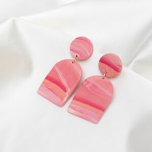 Hayley Marble // Polymer Clay Earring, Dangle Earrings, Statement Earrings, Modern Earring