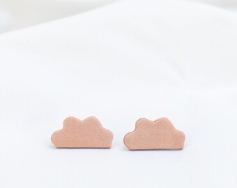 Copper Clouds // Dangle Earrings, Polymer Clay Earring, Statement Earrings, Minimalist Earring, Modern Earring