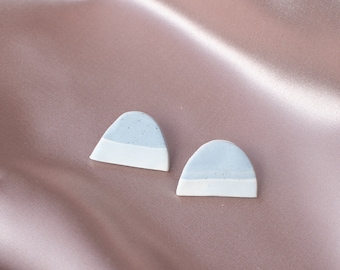 Half Circle Studs // Polymer Clay Earring, Dangle Earrings, Statement Earrings, Minimalist Earring, Modern Earring