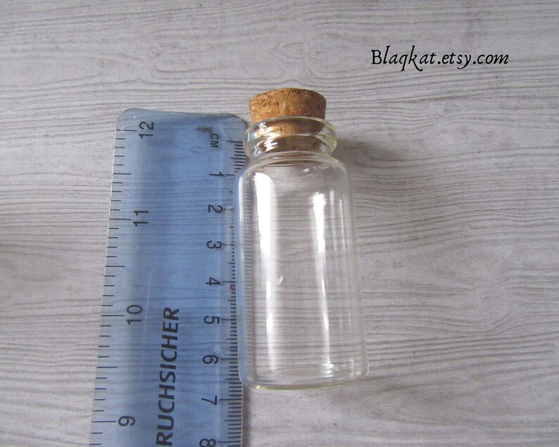 Miukada 30x80mm Glass Bottles With Cork Stoppers - 32 Pack, 40ml Mini Jars For Crafts, Oils, Perfume, Spices