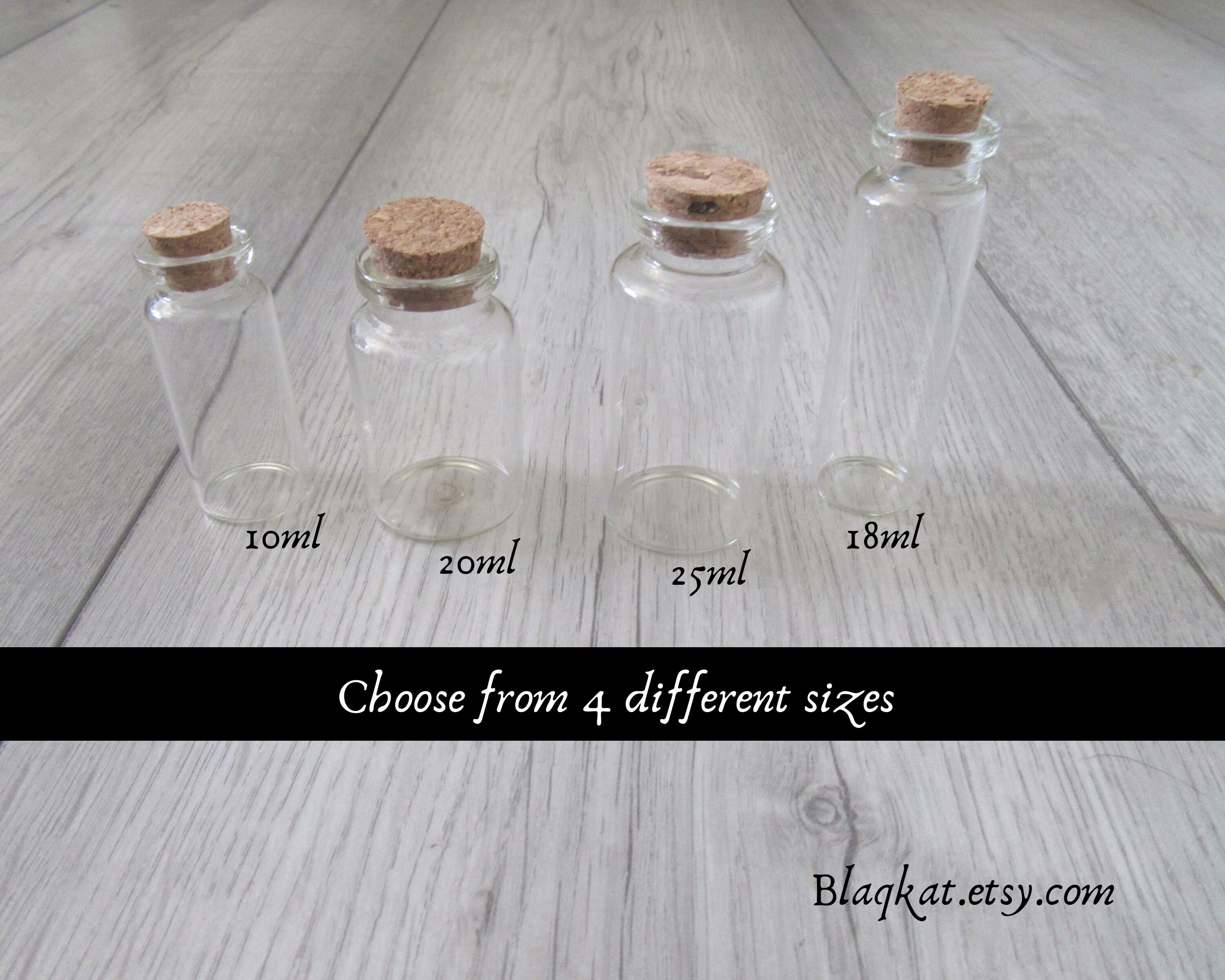 Glass Jars With Cork Lids 10ml 20ml 25ml 18ml Four Etsy UK