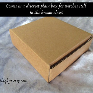 Comes in a discreet plain box for witches still in the broom closet.