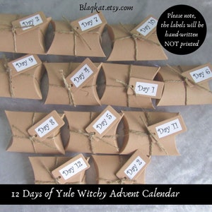 Witch Advent Calendar Mini Gift Boxes For The 12 Days of Yule, Witchy Gifts image 1