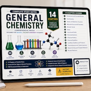 General Chemistry Notes pdf | 1136-Page Study Guide for AP, IB, A-Level, GCSE & College Chemistry