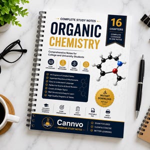 Organic Chemistry 1 Study Notes Pdf | Comprehensive College Exam Prep (Digital Download) | MCAT