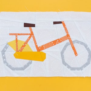 Bicycle Paper piecing pattern Quilt block pattern image 2