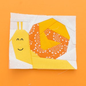 Snail Paper piecing pattern - Quilt block pattern