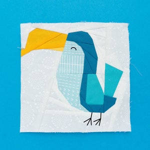 Toucan Paper piecing pattern - Quilt block pattern