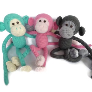 Mike the Monkey Amigurumi Crochet pdf Pattern EN, DK & NL image 3