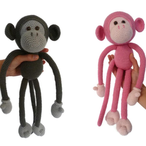 Mike the Monkey - Amigurumi Crochet pdf Pattern (EN, DK & NL)