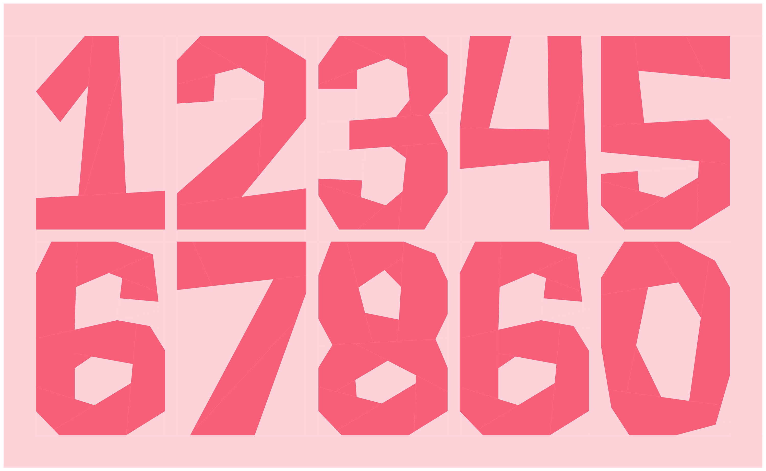 Funky 123 - Numbers Pattern Bundle - Foundation Paper Piecing Pattern ...