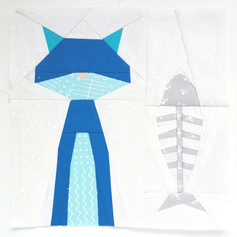 Cat Dog and Bunny quilt block bundle animal quilt blocks paper piecing pattern image 4
