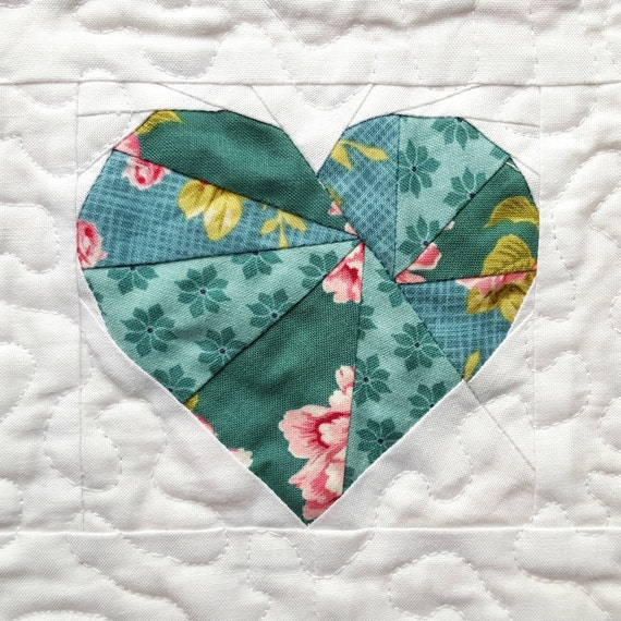 Heart Quilt Block Paper Piecing Pattern I Heart Quilting 