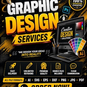 Anpassade grafiska designtjänster | Logotyp, flyer, banner, visitkortsdesign