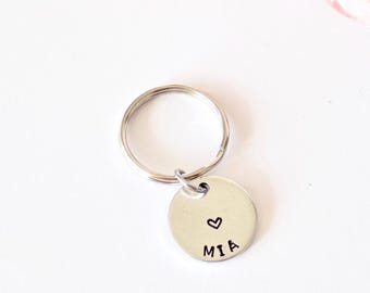 Personalisierter Aluminium Schlüsselanhänger Tag: Benutzerdefinierter Name & gestempeltes Design