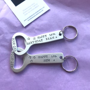 18th Birthday Gift for Son, Personalised Bottle Opener, 18th Birthday Gift Boy, Girl 18th Birthday Gift, Present for 18th, 21st Milestone image 8