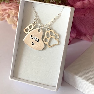 Regalo de cumpleaños número 18 para niñas, regalo para amantes de las mascotas, joyas para hijas, regalo de cumpleaños personalizado, regalo para hija, regalo para amantes de los gatos, amante de los perros