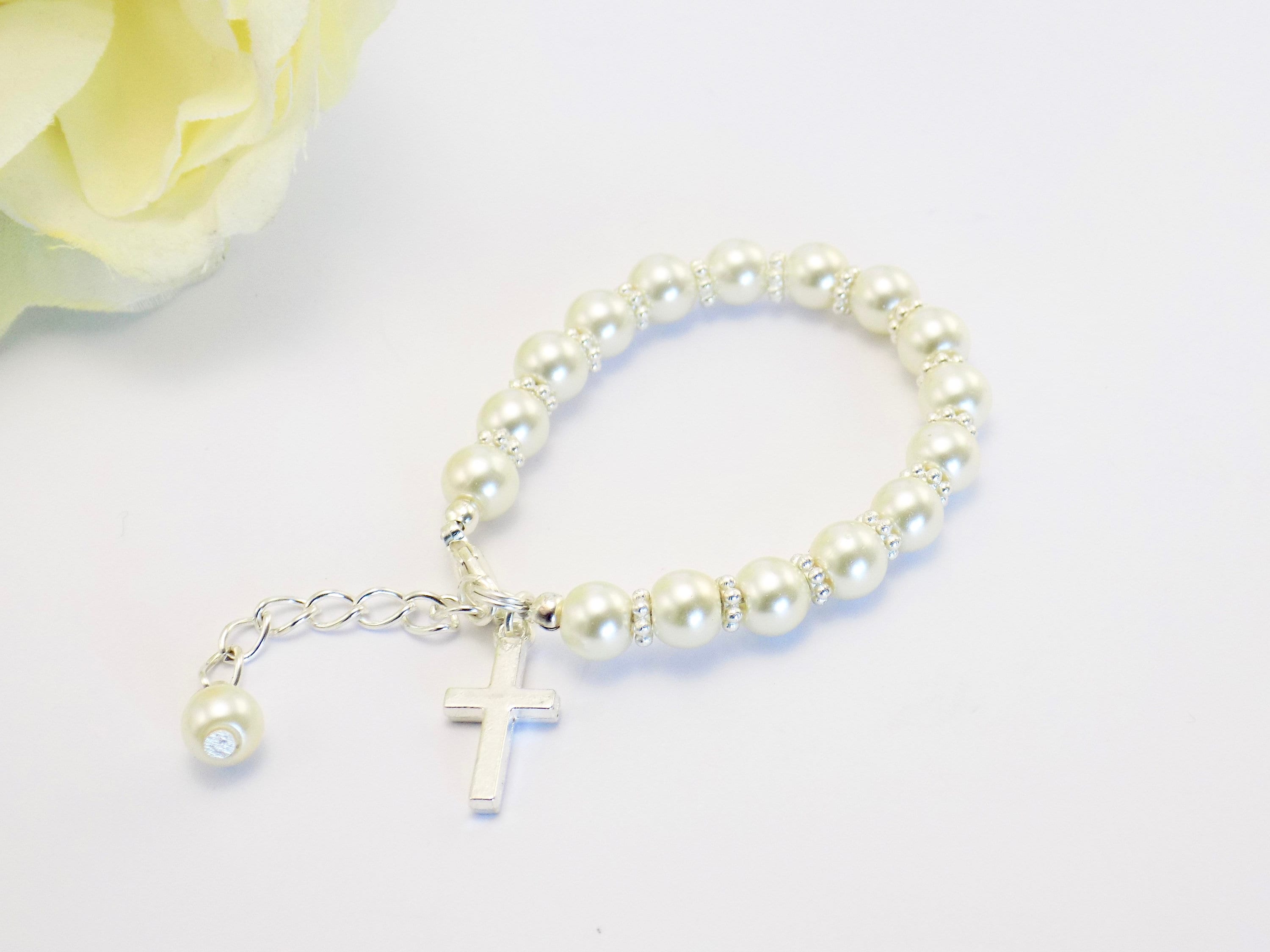 Pulseras Comunion Pulsera Con Cruz Para Niñas Regalo Perfecto