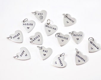 Extra heart tags for Keyring, Silver Heart Shape Name Tag, Spare Tags for Keyring, Name Tags for Keychain, Spare Name Tag, Keyring Tag