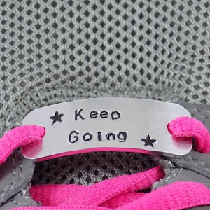 Personalized Trainer Tags: Hand-Stamped Aluminum Running Shoe Charms
