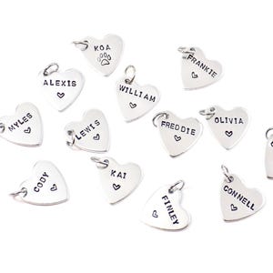 Etiqueta de aluminio personalizada con forma de corazón: identificación de mascota, etiqueta para llavero (20 mm), mini llavero, etiqueta para llavero