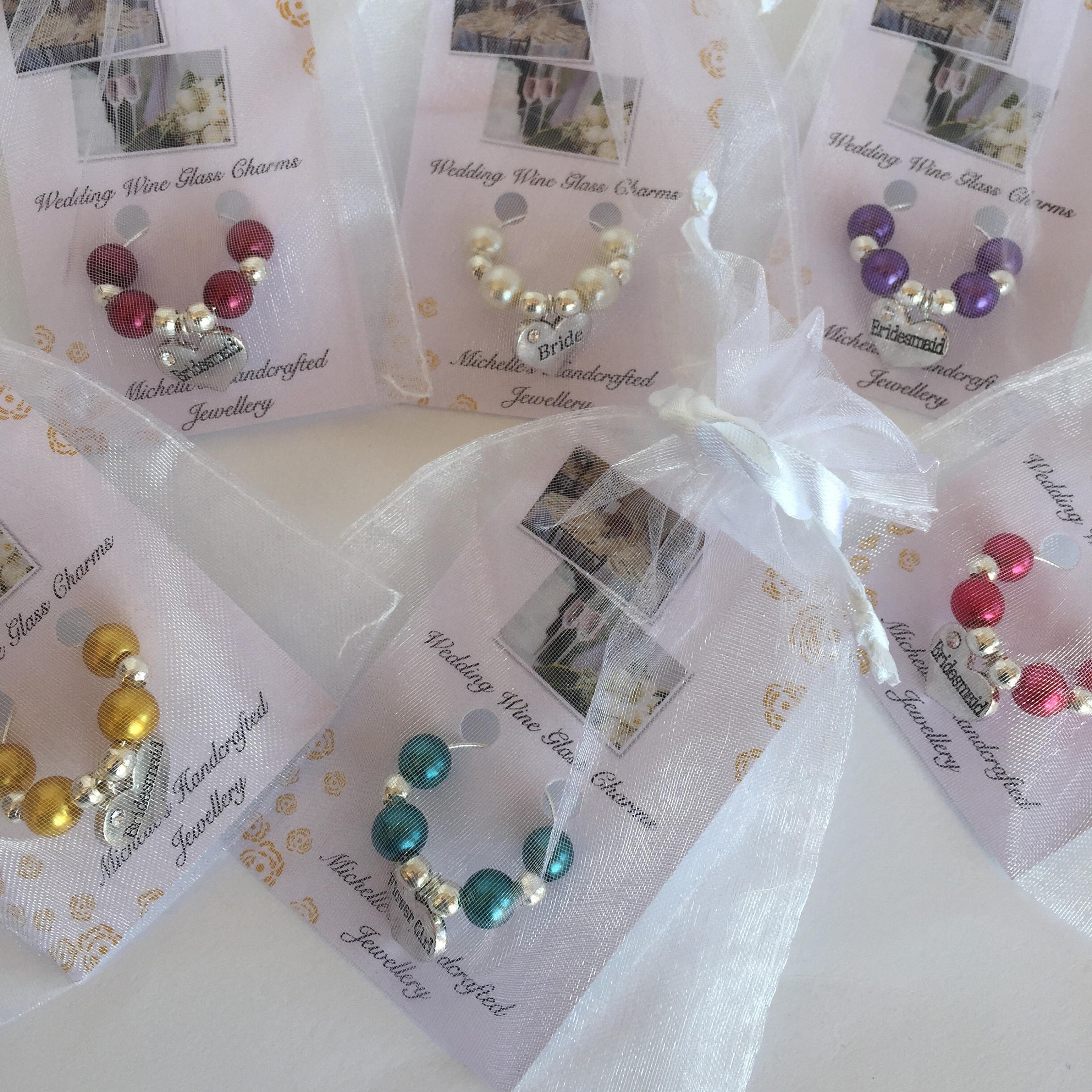 Bride and Groom Wine Charms Wedding Wine Tags Wine Charm Etsy UK