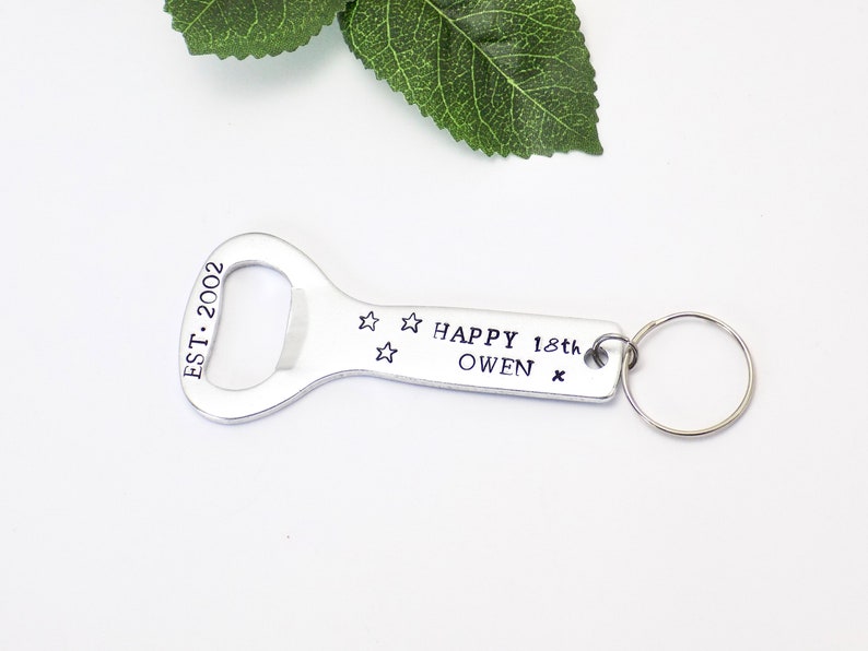 18th Birthday Gift for Son, Personalised Bottle Opener, 18th Birthday Gift Boy, Girl 18th Birthday Gift, Present for 18th, 21st Milestone image 1