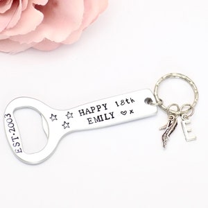 Cadeau d'anniversaire pour fille de 18 ans, décapsuleur personnalisé, cadeau d'anniversaire pour fille de 18 ans, cadeau souvenir d'anniversaire important pour les 18 et 21 ans