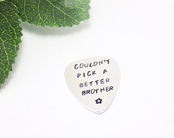 Guitar Pick for Brother, Custom Guitar Pick, Present from Sister, Personalised Guitar Pick, Present for Musician, Guitar Player Gift