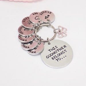 This Godmother Belongs To Keyring, Godmother Gift, Godmother Keyring, Godmother Proposal, Fairy Godmother Keychain, God Mother Keepsake
