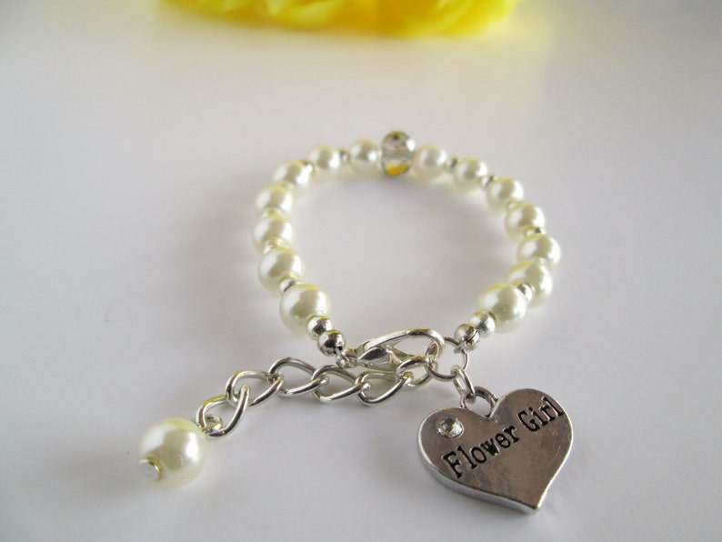 Ivory Flower Girl Bracelet Flower Girl Gift Flower Girl Etsy UK