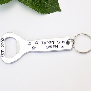 18th Birthday Gift for Son, Personalised Bottle Opener, 18th Birthday Gift Boy, Girl 18th Birthday Gift, Present for 18th, 21st Milestone image 3