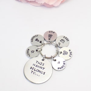 Nanny Keyring, Nanny from the Bump, This Nanny Belongs Keyring, Nanny Keepsake, Nanny Keychain Present, Gift from Grandkids, Nana Gift