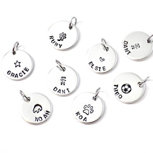 Extra tags for Keyring, Spare Tags for Personalised Keyring, Name Tags for Keychain, Round Metal Tag, Custom Name Tag, Keyring Tag
