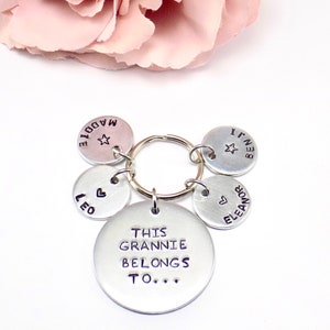 This Grannie Belongs To Keyring, Keychain for Women, Keyring for Grandma, Mother&#39;s Day Gift for Granny, Nanny Gift from Bump