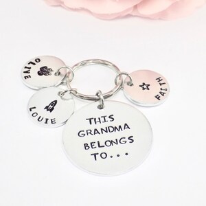This Grandma Belongs To Keyring, Grandma Keyring, Nanny Keyring,  Nana Gift, Nana Birthday Gift, Gift from Grandkids, Nana Keychain