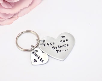 This Nan Belongs To Keyring, Mother's Day Gift for Nanny, Grandma from Bump, Nanny Gifts, Personalised Keychain