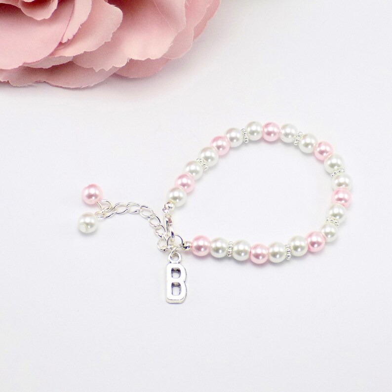 Pink Personalised Flower Girl Bracelet Flower Girl Gift - Etsy UK