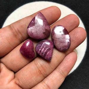 Rubin Cabochon 4 delar Storlek 22-15 MM Ca - SKU-5-B-525