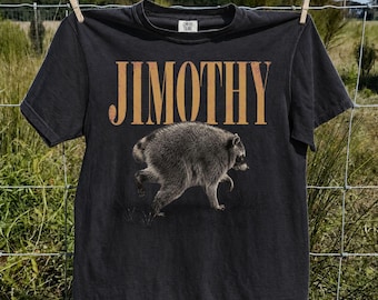 Vintage Jimothy Raccoon 90s Graphic Tee, Retro Seattle Feral Legend Comfort Colors® Wildlife Shirt