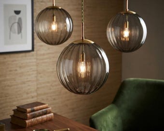 Modern Nordic Glass Ball Pendant Light Minimalist Hanging Lamp for Dining Room Bedroom Decor