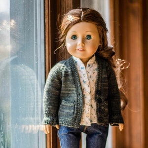 Libby Boyfriend Cardigan Knitting Pattern for 18 Dolls Etsy