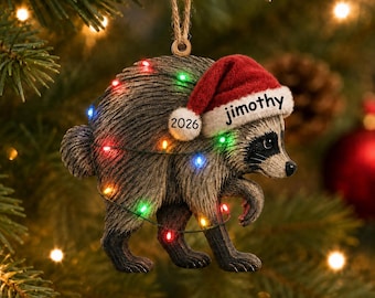 Jimothy Wooden Ornament, Viral Seattle Raccoon Gift, Jimothy Christmas Decor, Funny Secret Santa Gift, Jimothy the Raccoon Keepsake