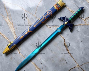 Zelda Master Sword 1:1 Life-size Metal Replica – Legend of Zelda BOTW Sword – Anime Cosplay Prop – Breath of the Wild