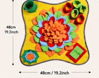 Alfombra olfativa para aliviar la ansiedad canina | Juguete de estimulación mental para perros | Solución para la ansiedad por separación | Alfombra interactiva para comer