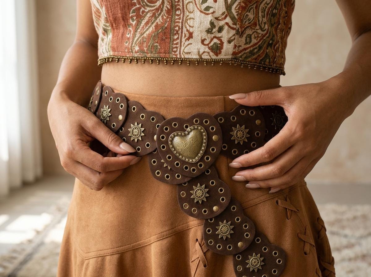 Boho concho belt - Etsy 日本